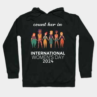 Count Her Inspire Inclusion Women's International Day 2024 Hoodie
